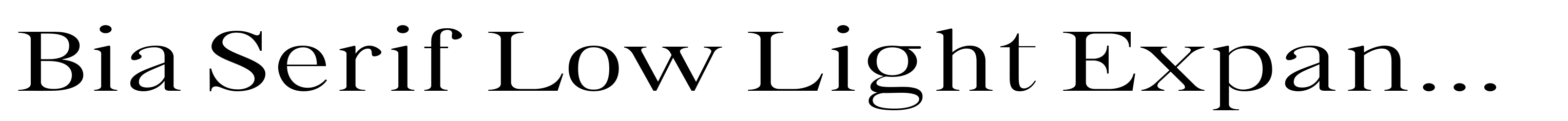 Bia Serif Low Light Expanded